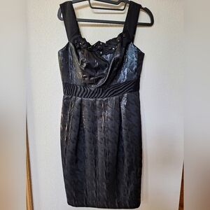 Maggie London Womens Black Houndstooth Mini Dress. Tank. Size 6